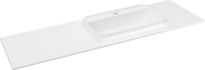 Sapho BRAHEA umyvadlo 146, 6x51, 5cm, rockstone, pravé, bílá mat BT147R
