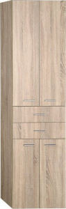 Aqualine ZOJA/KERAMIA FRESH skříňka vysoká se zásuvkami 50x184x29cm, dub platin 51296