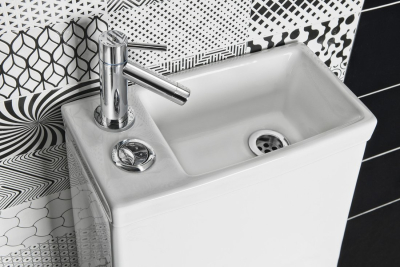 Aqualine HYGIE WC kombi s umývátkem, zadní/spodní odpad, bílá PB104W