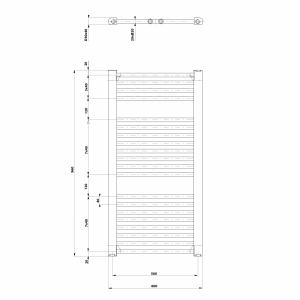 Aqualine DIRECT otopné těleso s bočním připojením 600x960 mm, bílá ILR96T