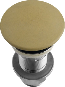 Sapho Umyvadlová výpust 5/4“, click-clack, betonová zátka, 10-80mm, žlutá mat FG922
