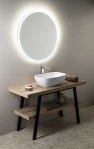 Sapho TWIGA umyvadlový stolek 100x72x50 cm, černá mat/dub Rover VC442-100-4