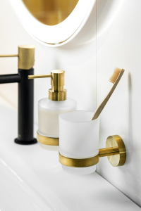 Sapho X-ROUND GOLD sklenka, mléčné sklo, zlato mat XR903GB