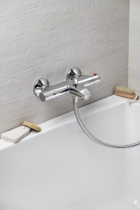 Aqualine ACTION nástěnná vanová termostatická baterie, chrom MB106