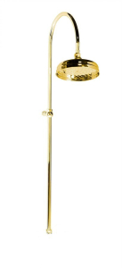 Sapho ANTEA sprchový sloup k napojení na baterii, hlavová sprcha, zlato SET015