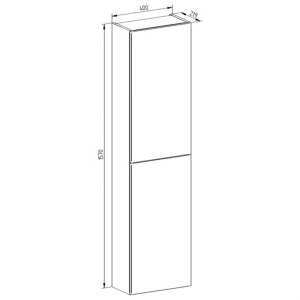 Mereo Aira, koupelnová skříňka 157 cm vysoká, levé otevírání, šedá CN734L