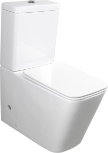 Sapho PORTO WC kombi, Rimless, spodní/zadní odpad, bílá PC102WR