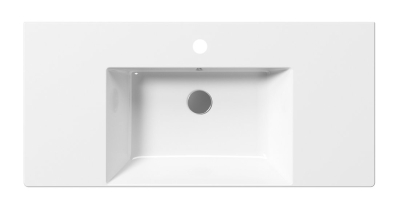 GSI KUBE X keramické umyvadlo 100x47cm, s odkládacími plochami, bílá ExtraGlaze 9451111