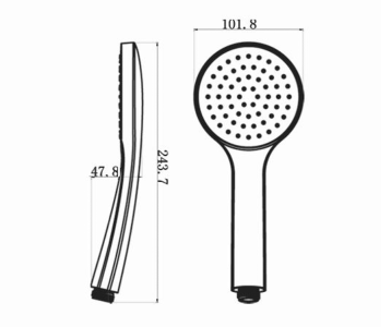 Sapho Ruční sprcha, průměr 102mm, ABS/černá mat SK736