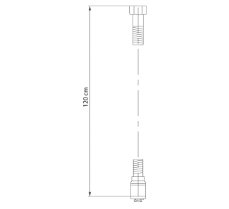 Sapho SOFTFLEX plastová sprchová hadice, 120cm, metalická stříbrná/chrom 1208-10