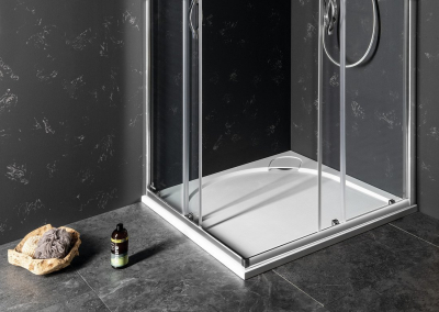 Gelco LARCA sprchová vanička z litého mramoru, čtverec 90x90cm, bílá PL009