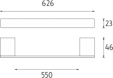 Nimco KIBO černá Držák na ručníky, 63 cm Ki-14061-90