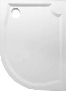 Gelco RIVA sprchová vanička z litého mramoru, čtvrtkruh 100x80cm, levá GR10080L