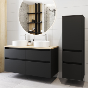 Mereo Opto koupelnová skříňka vysoká 125 cm, levé otevírání, Multidecor, Chromix stříbrný CN995LACST