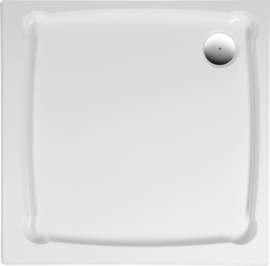 Gelco DIONA sprchová vanička z litého mramoru, čtverec 90x90x7, 5cm, bílá GD009