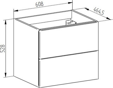 Mereo Aira, koupelnová skříňka s keramickým umyvadlem 61 cm, bílá CN710