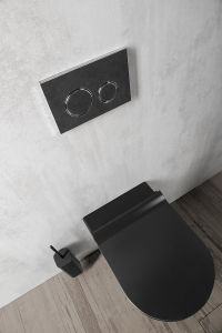 GSI PURA závěsná WC mísa, Swirlflush, 36x55cm, černá dual-mat 881526
