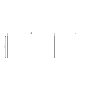 Sapho SKARA deska Rockstone 1005x12x470 mm, bílá mat CG024-0101