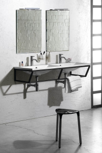 Sapho SKA konzole pod umyvadlo/desku 1200x200x460mm, černá mat SKA204
