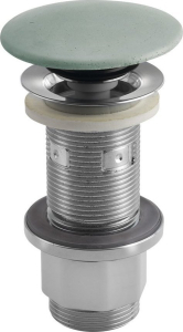 Sapho Umyvadlová výpust 5/4“, click-clack, betonová zátka, 10-80mm, zelená FG923