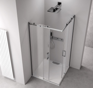 Polysan THRON SQUARE čtvercový sprchový kout 1200x1000mm, hranaté pojezdy, rohový vstup TL2210-5002