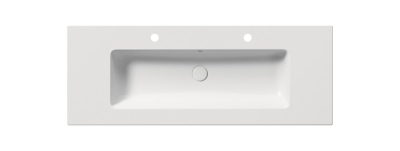 GSI PURA keramické dvojumyvadlo Slim 122x46cm, bílá mat 8887209