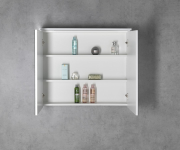 Aqualine KAWA STRIP galerka s LED osvětlením 80x70x22cm, bílá WGL80S