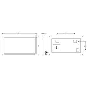 Sapho NYX zrcadlo s LED osvětlením 90x50cm NY090
