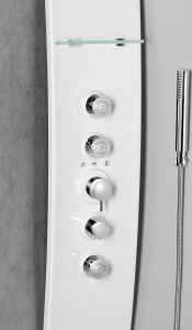 Polysan LUK termostatický sprchový panel rohový 250x1300mm, bílá 80325