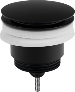 Omp Tea Umyvadlová výpust 5/4“, click-clack, velká zátka, 10-45mm, černá mat 7532.310.5X