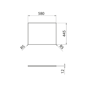 Sapho Deska Rockstone 580x12x445mm, bílá mat DTR58-0101