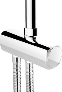 Mereo Sprchový set s tyčí, hadicí, ruční a talíř. kulatou sprchou, slim, nerez CB95001SS1