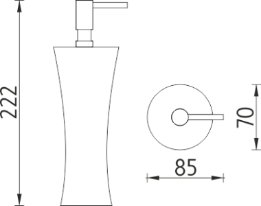 Nimco ATRI Dávkovač tekutého mýdla, pumpička plast AT 5031-70