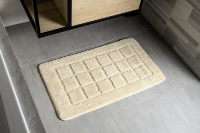 Ridder DELHI Koupelnová předložka 50x80cm s protiskluzem, 100% polyester, béžová 1712311