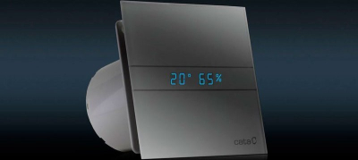 Cata E-120 GTH koupelnový ventilátor axiální s automatem, 6W/11W, potrubí 120mm, bílá 00901200