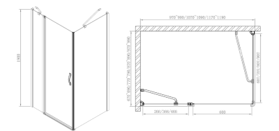 Gelco ONE boční stěna 700 mm, čiré sklo GO3570