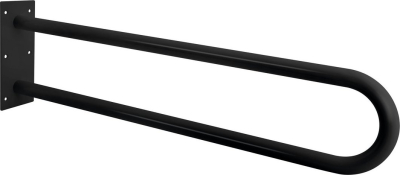 Sapho HANDICAP opěrné pevné madlo tvar U 600mm, černá mat XH538B