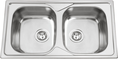 Nerezový dřez Sinks OKIO 860 DUO V 0,6mm leštěný RDOKL86050026V