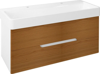 Sapho MEDIENA umyvadlová skříňka 117x51x48, 5cm, bílá mat/dub natural MD122