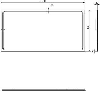 Sapho GEMINI zrcadlo s LED osvětlením 120x60cm GM120