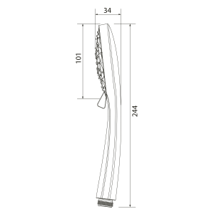 Sapho Ruční masážní sprcha, 4 režimy sprchování, silikon trysky, průměr 101mm, ABS/černá mat 1204-02B