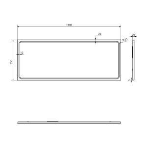 Sapho GEMINI zrcadlo s LED osvětlením 140x55cm GM140