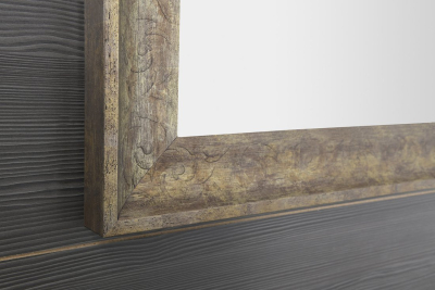 Sapho MANTILA zrcadlo v dřevěném rámu 76x126cm, antik NL740
