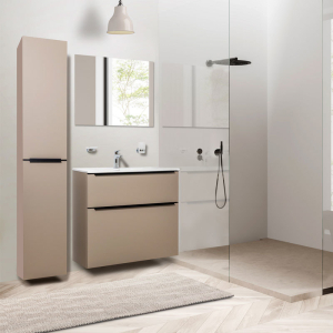 Mereo Mailo, koupelnová skříňka 81 cm, černé madlo, Multidecor, Arktická šedá CN591SBARS1