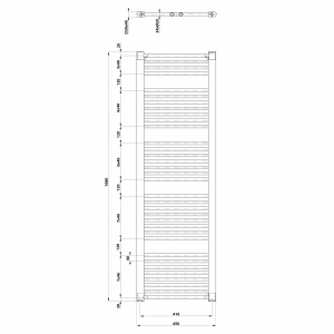 Aqualine DIRECT otopné těleso s bočním připojením 450x1680 mm, bílá ILR64T