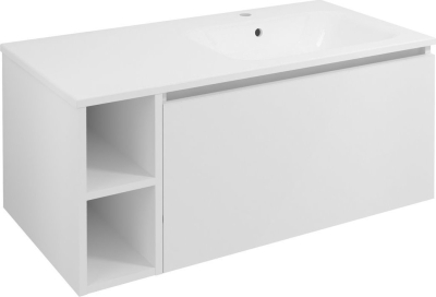 Sapho LOREA skříňka s umyvadlem 101x46x51, 5cm (20+80 cm), pravá, bílá mat LE080-3131-R-01
