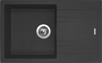 Granitový dřez Sinks LINEA 780 Granblack + Elasta nerez/černá G20730