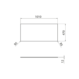 Sapho Deska Rockstone 101x1, 2x47cm, bílá mat CRR101-0101