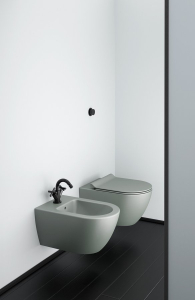 GSI PURA závěsná WC mísa, Swirlflush, 36x55cm, agave dual-mat 881504