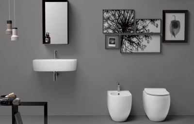 Kerasan FLO WC mísa stojící, 36x51, 5cm, spodní/zadní odpad, bílá 311601